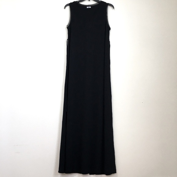 Mimi Maternity made in USA Black Sleeveless V-neck Maxi Dress - Picture 1 of 16